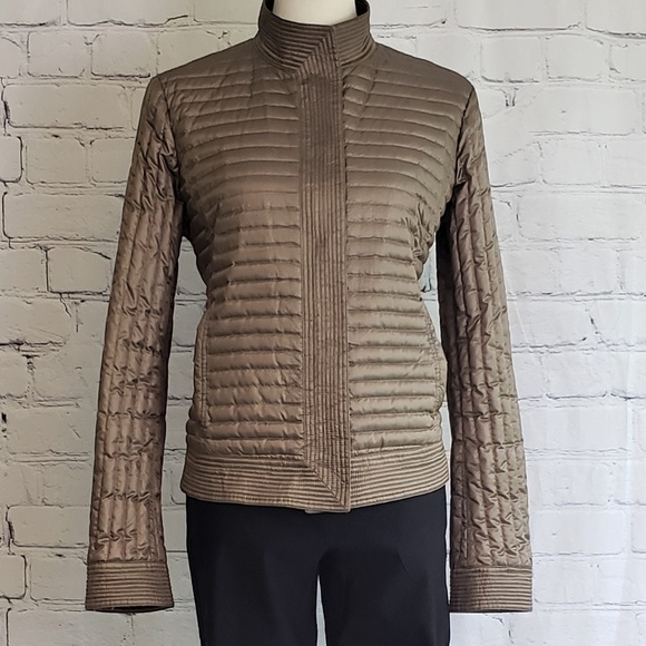 SOLD! ARMANI COLLEZIONI Down Filled Ribbed Coat 10 - Picture 2 of 8